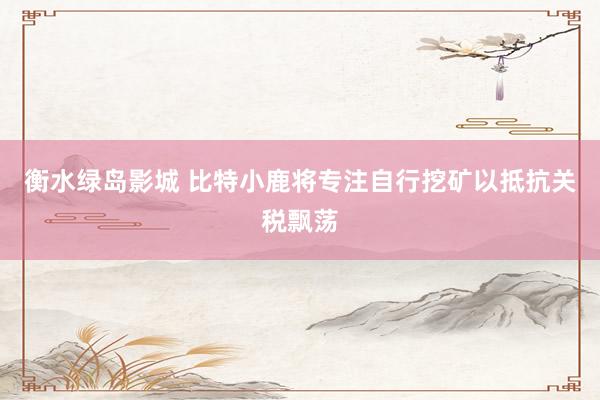 衡水绿岛影城 比特小鹿将专注自行挖矿以抵抗关税飘荡