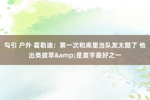 勾引 户外 霍勒迪：第一次和库里当队友太酷了 他出类拔萃&是寰宇最好之一