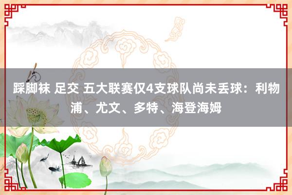 踩脚袜 足交 五大联赛仅4支球队尚未丢球：利物浦、尤文、多特、海登海姆
